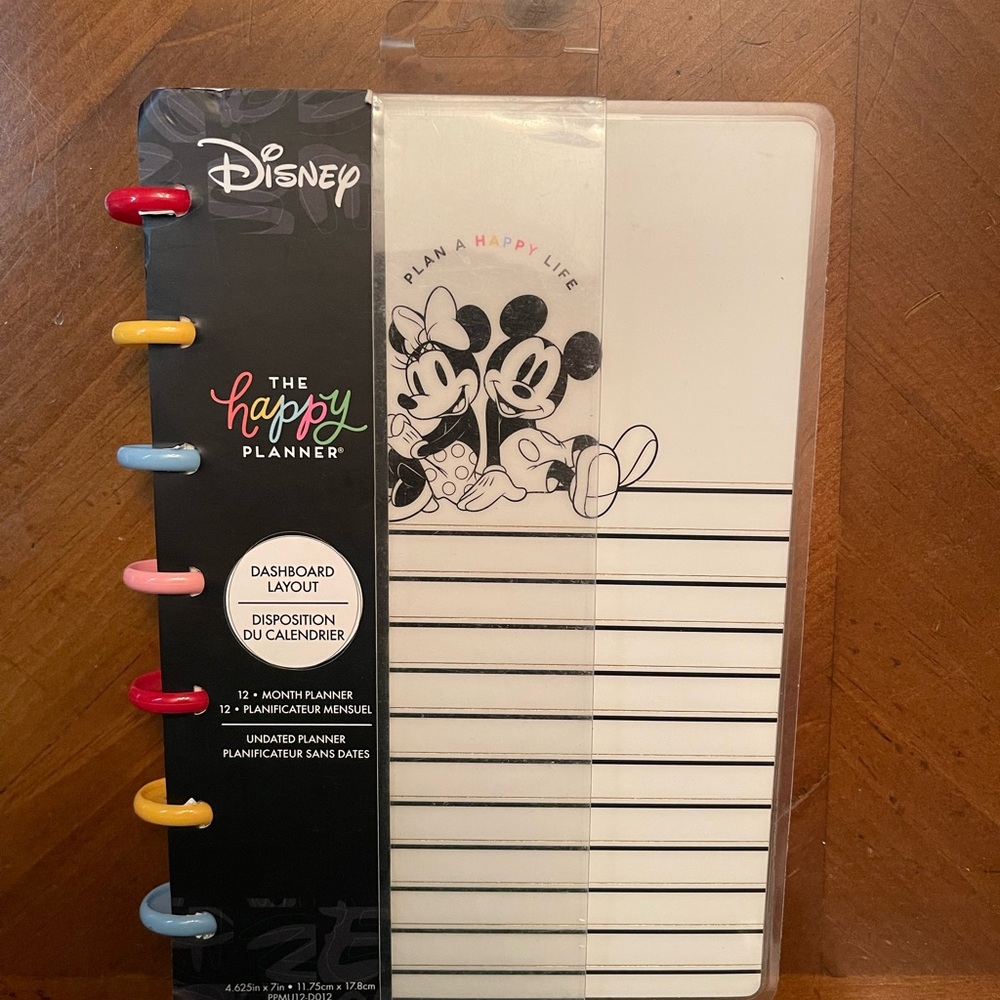 Disney Mini Happy Planner with Colorful Rings